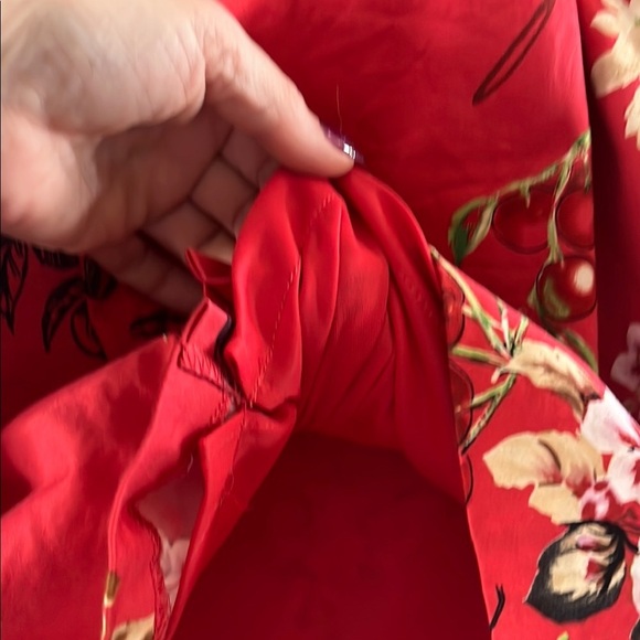 Vintage  Red Floral and Cherry lined blazer and skirt ❤️ - Picture 7 of 9